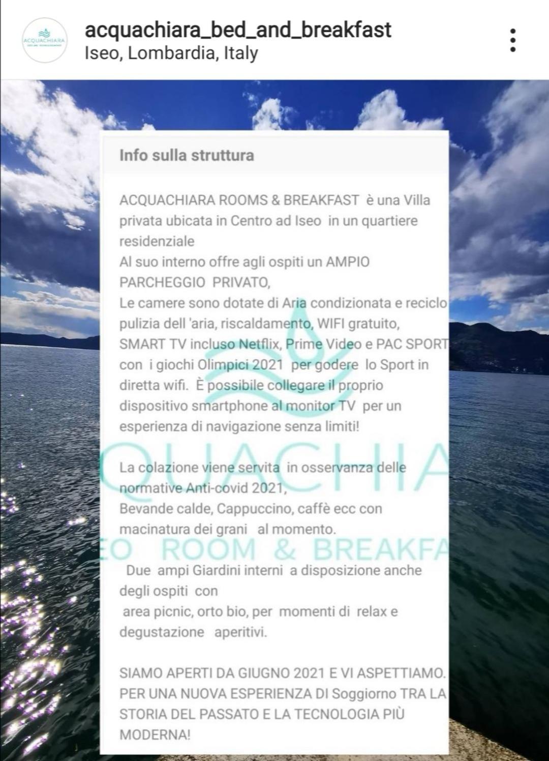 Acquachiara Iseo Deluxe Bed & Breakfast Iseo Center With Garden And Parking Inside Foresteria Habitación foto